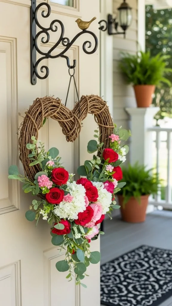 Heart Wreath With Door Hanger Hook
