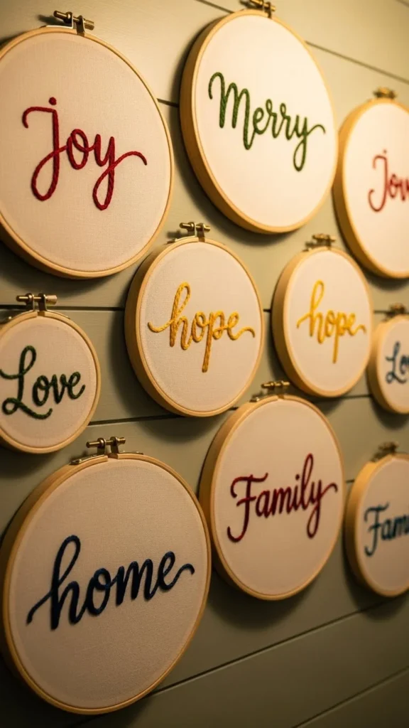Holiday Script Wall Hoops