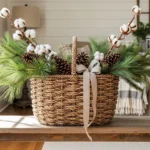 How to Decorate Christmas Baskets for Cozy Farmhouse Vibes