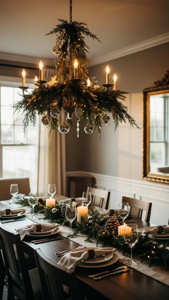 How to decorate Christmas chandeliers