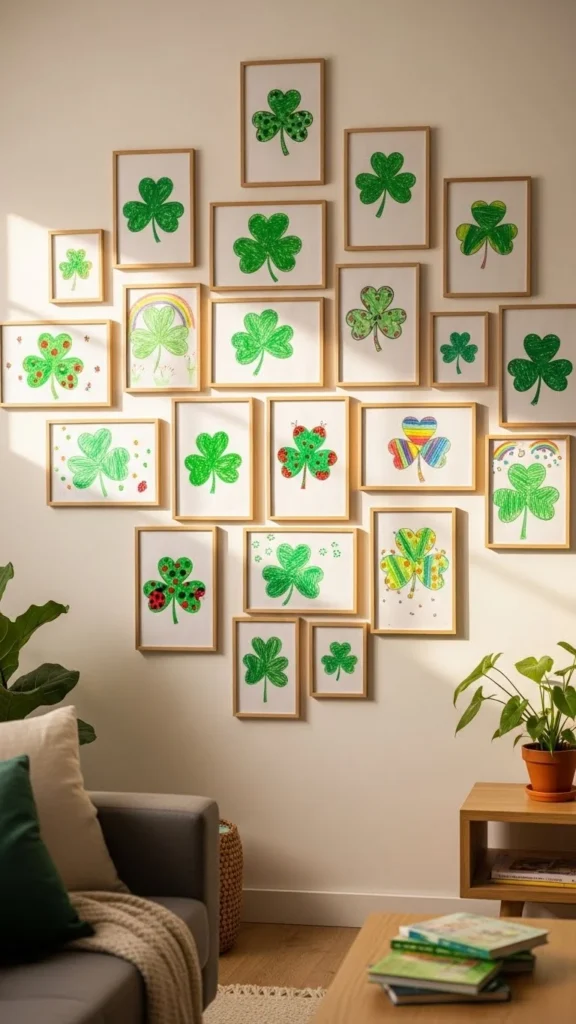 Kids’ Crayon Shamrock Art