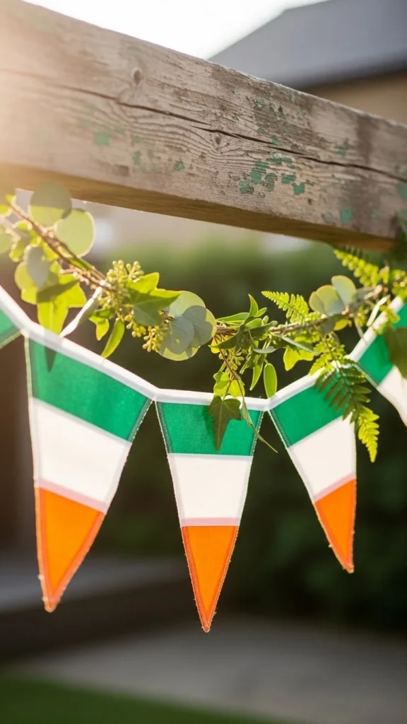 Layered Bunting with Greenery