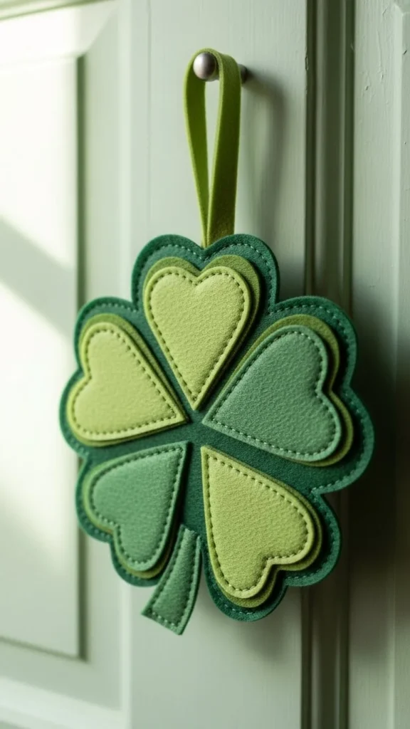Layered Felt Clover Hanger