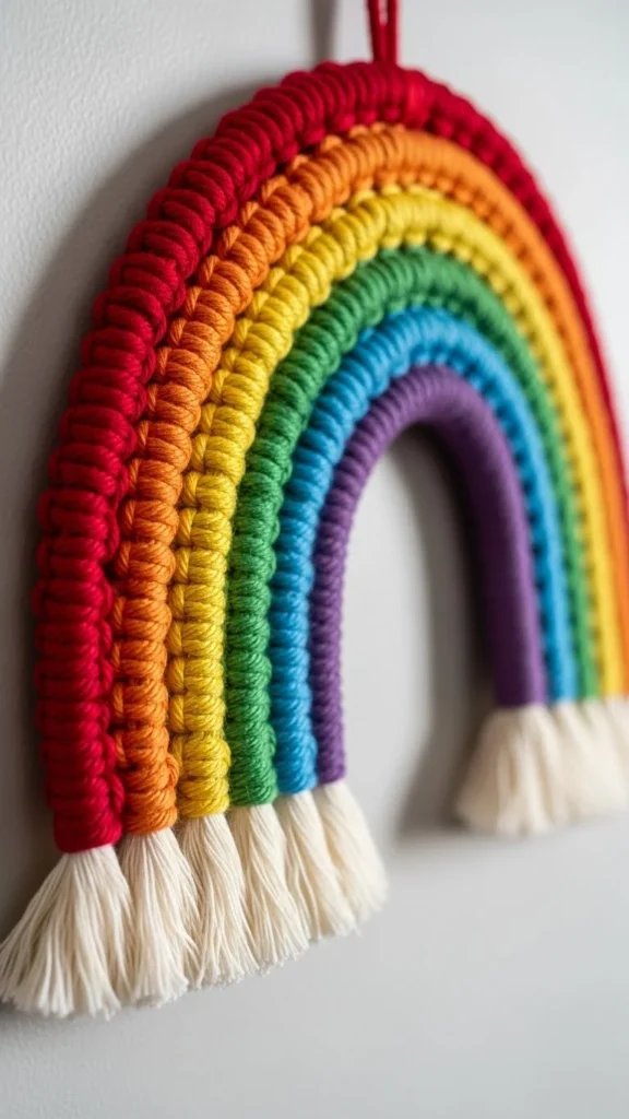 Macramé Rainbow Garland