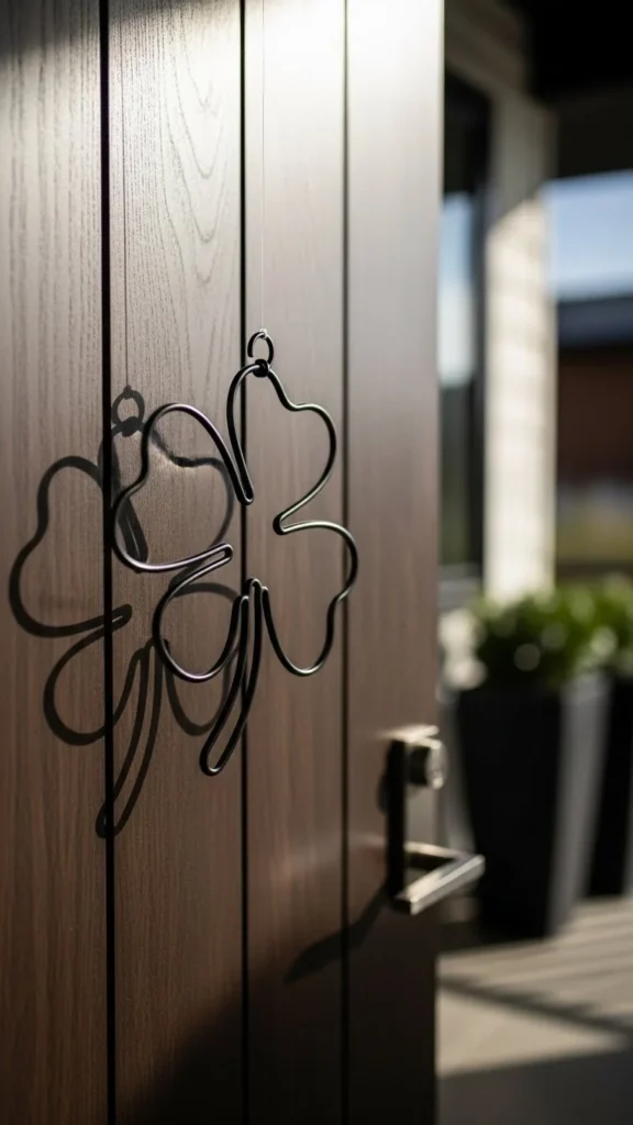 Metal Wire Clover Outline