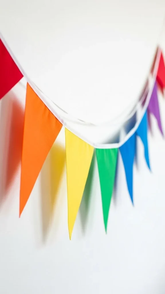 Mini Flag Rainbow Garland