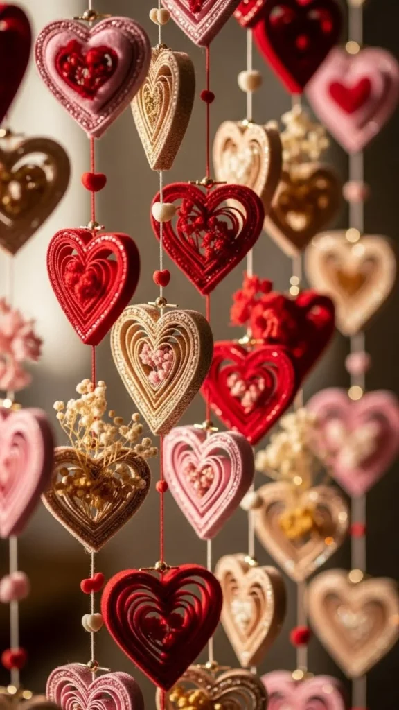 Mini Hoop Heart Garland