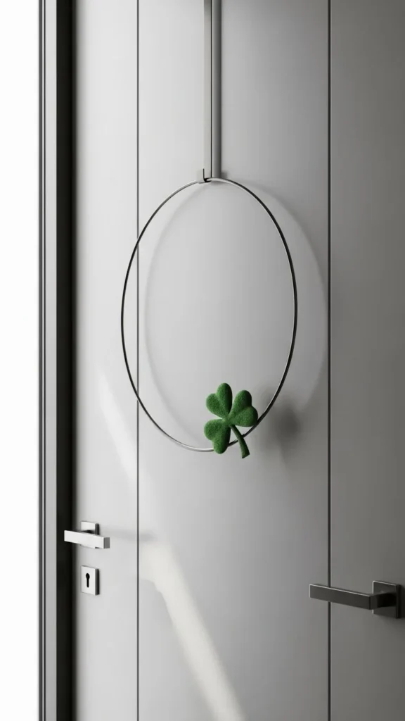 Minimal Hoop Shamrock Wreath