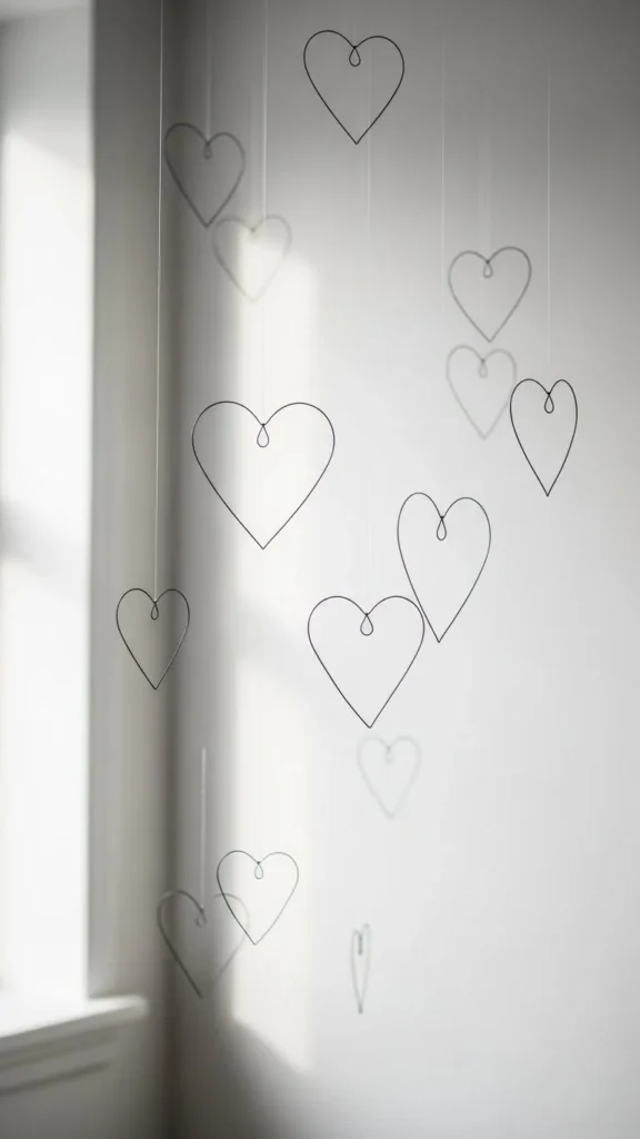 Minimal Wire Heart Banner