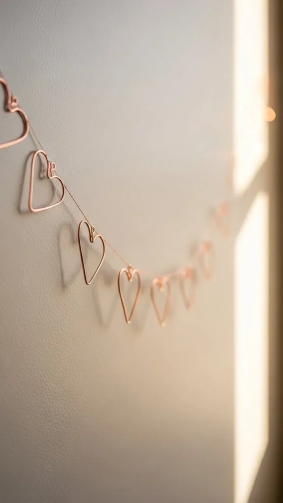 Minimal Wire Heart Garland