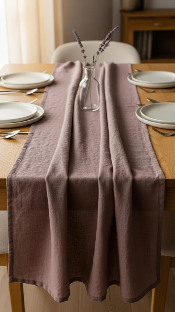 Muted Mauve Table Runner