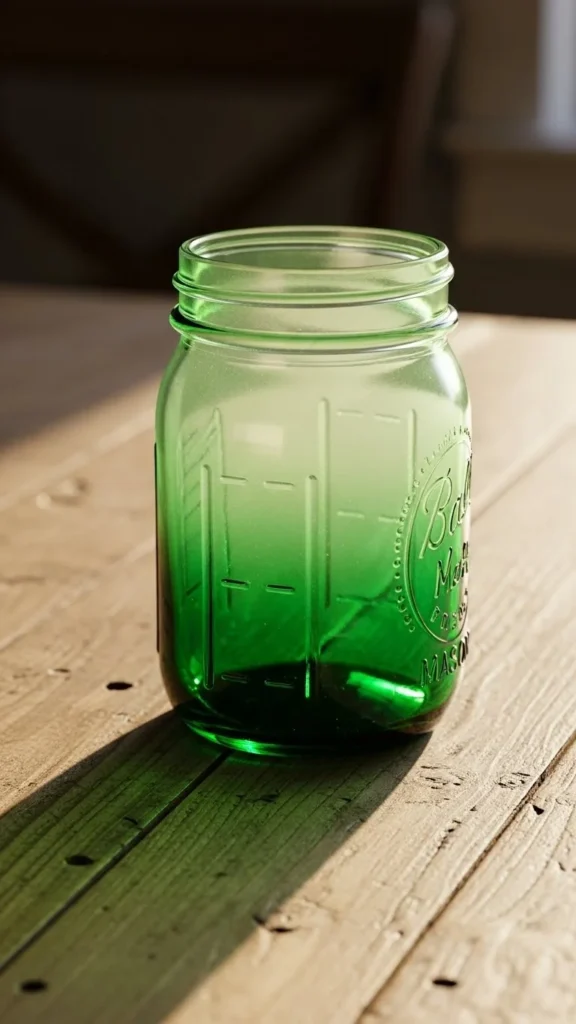 Ombre Green Table Jar