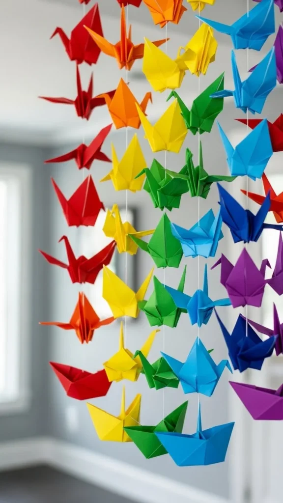 Origami Rainbow Garland
