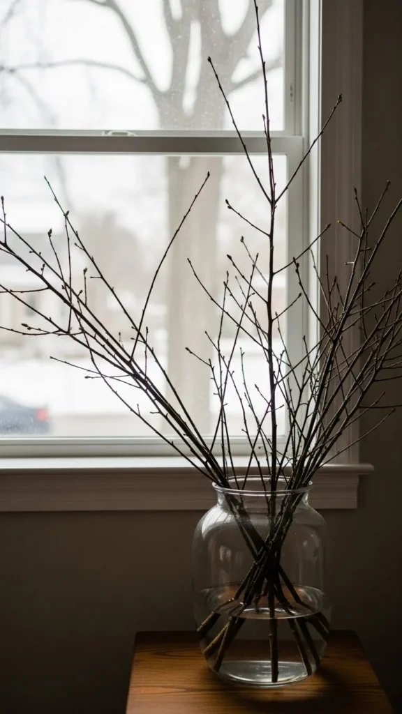 Outdoor Branches Brought Straight In