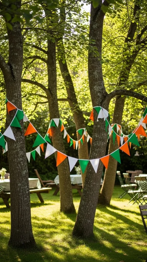Outdoor Tree-Wrapped Bunting