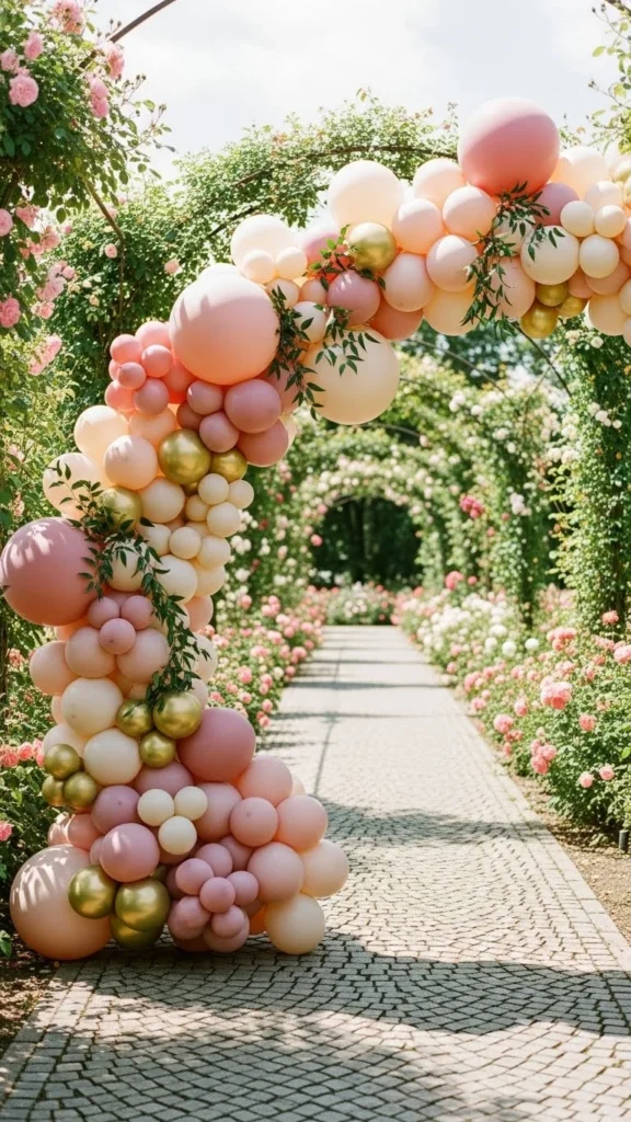 Outdoor Walkway Balloon Curve
