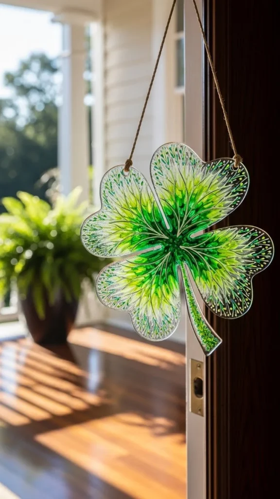 Painted Glass Clover