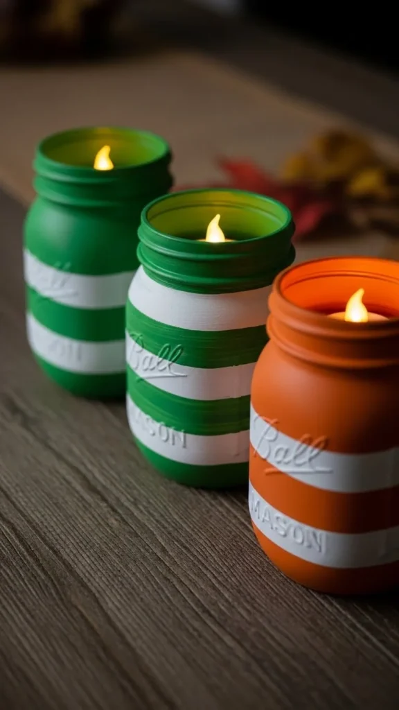 Painted Irish Flag Trio Jar