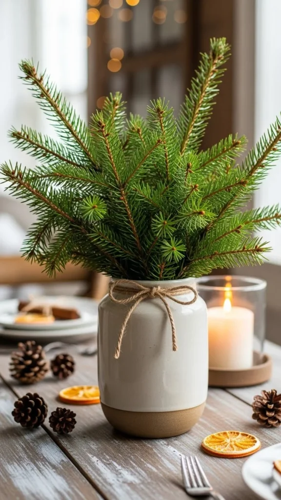 Pine Branches with Natural Twine