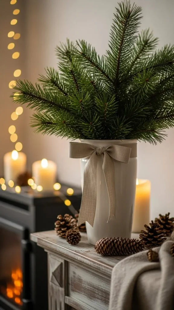 Pine Branches with Simple Ribbon