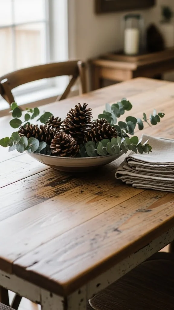 Pinecone Bowl Centerpiece for the Dining Table