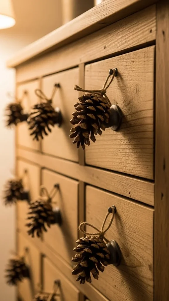 Pinecone Drawer Pull Decor