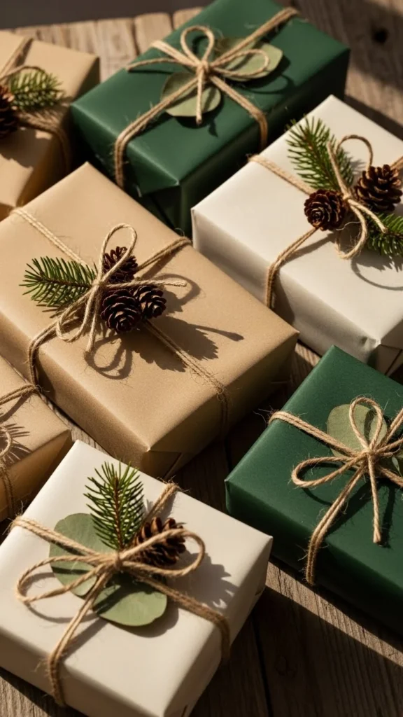 Pinecone Gift Topper Decor