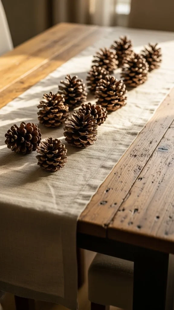 Pinecone Table Runner Accent
