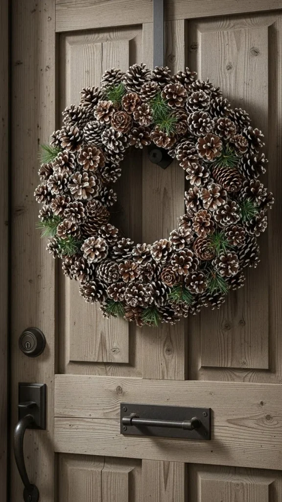 Pinecone Wreath for the Front Door