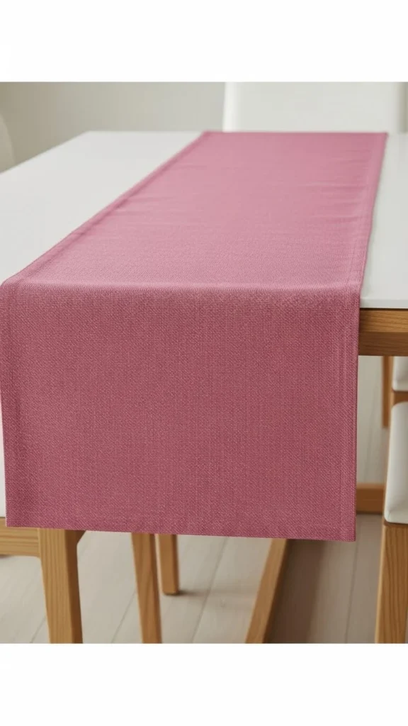 Pink Canvas Table Runner