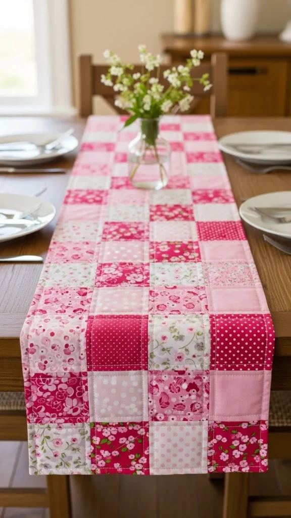 Pink Patchwork Runner
