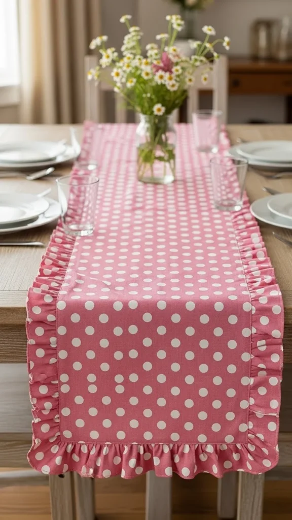 Pink Polka Dot Runner