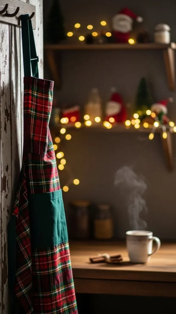 Plaid Aprons for Holiday Baking