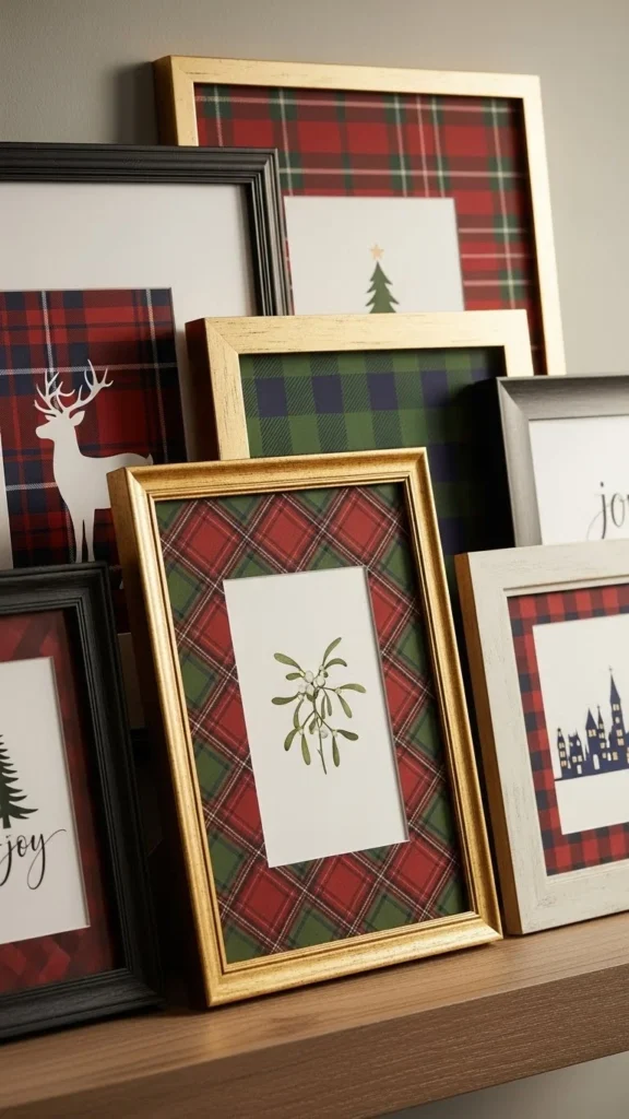 Plaid Picture Ledges