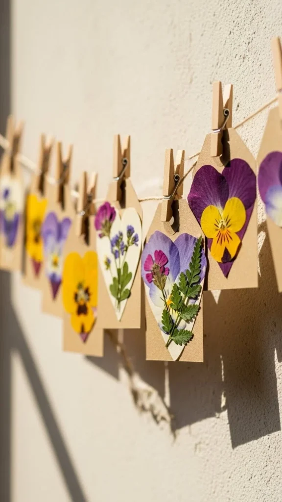 Pressed Flower Love Garland