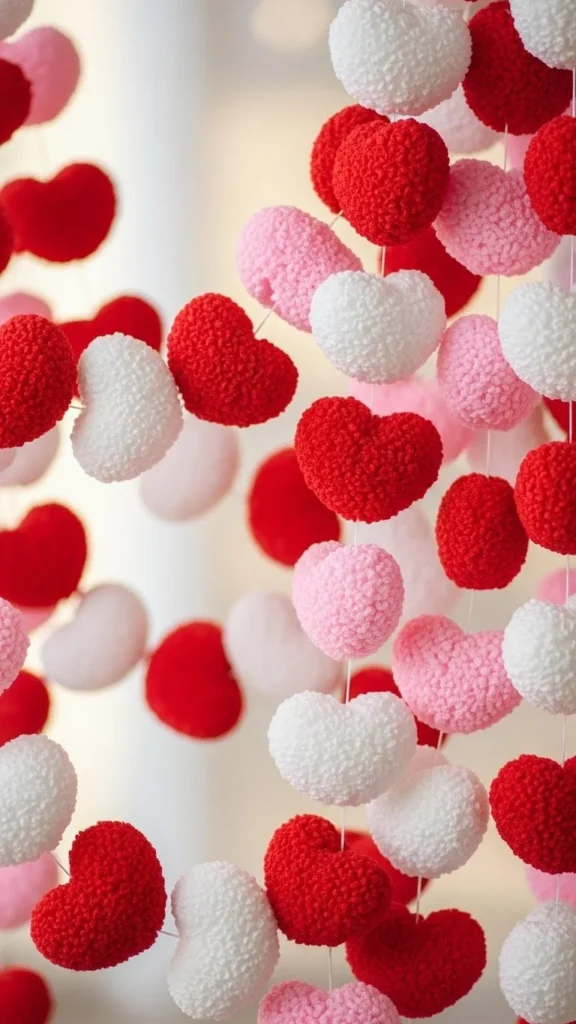 Puffy Paper Heart Garland