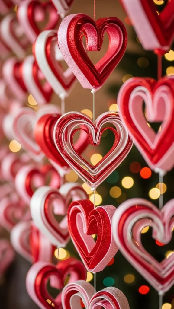 Ribbon Loop Heart Garland