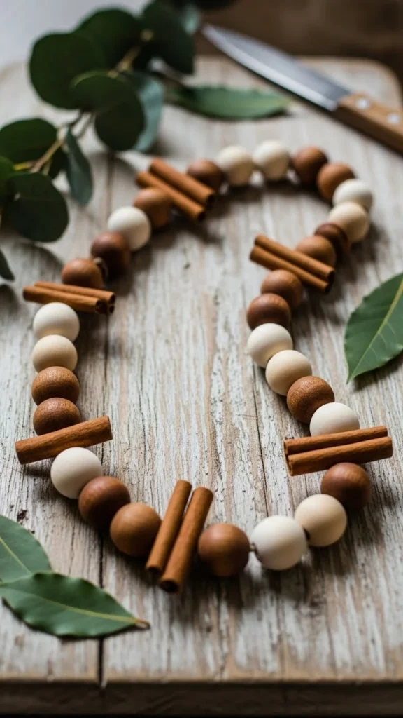 Rustic Garland With Cinnamon Sticks