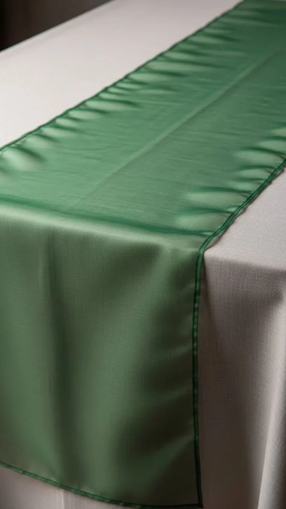 Sheer Green Organza Runner