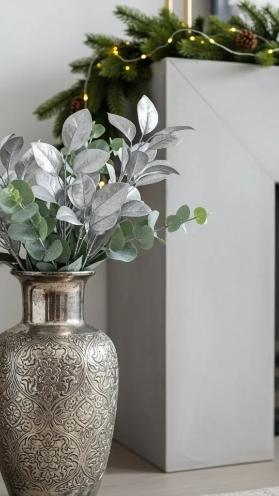Silver Leaves with Soft Greenery