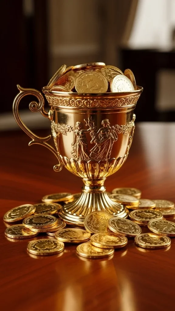 Simple Gold Cup Centerpiece