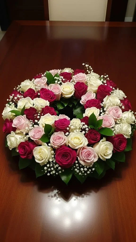 Small Rose Ring Centerpiece