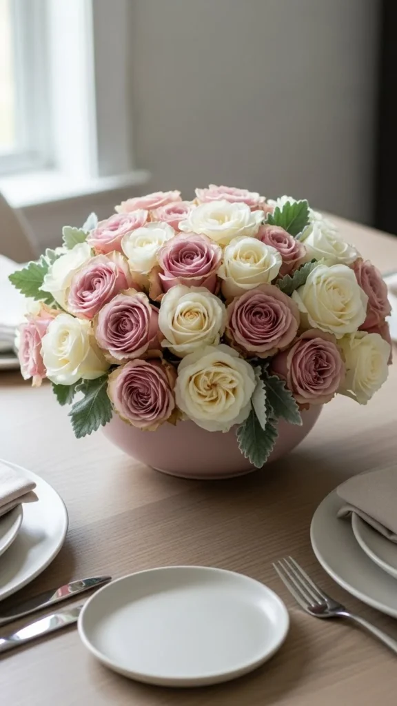 Soft Neutral Rose Bowl