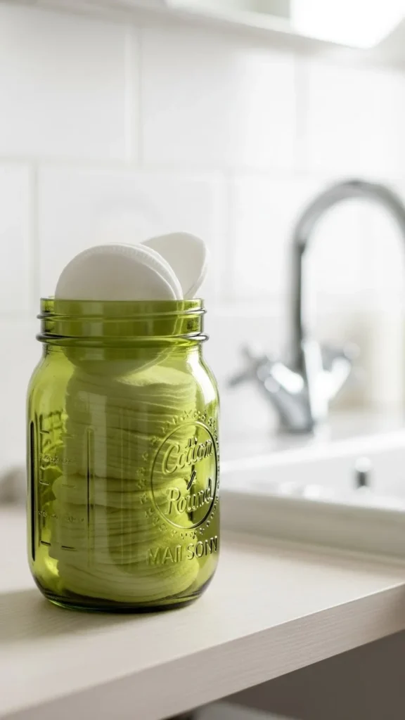 Soft Olive Bathroom Jar