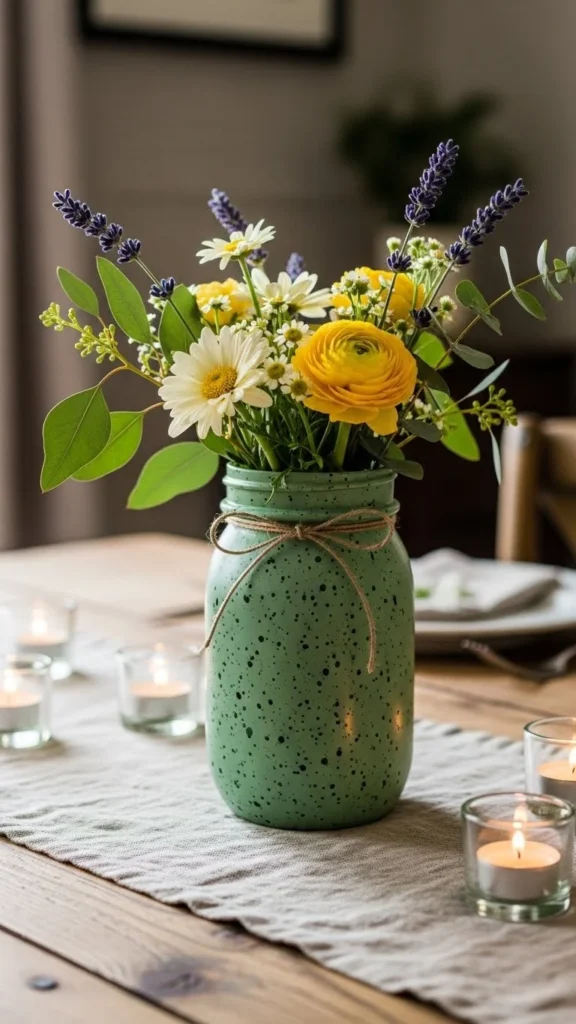 Speckled Green Table Jar