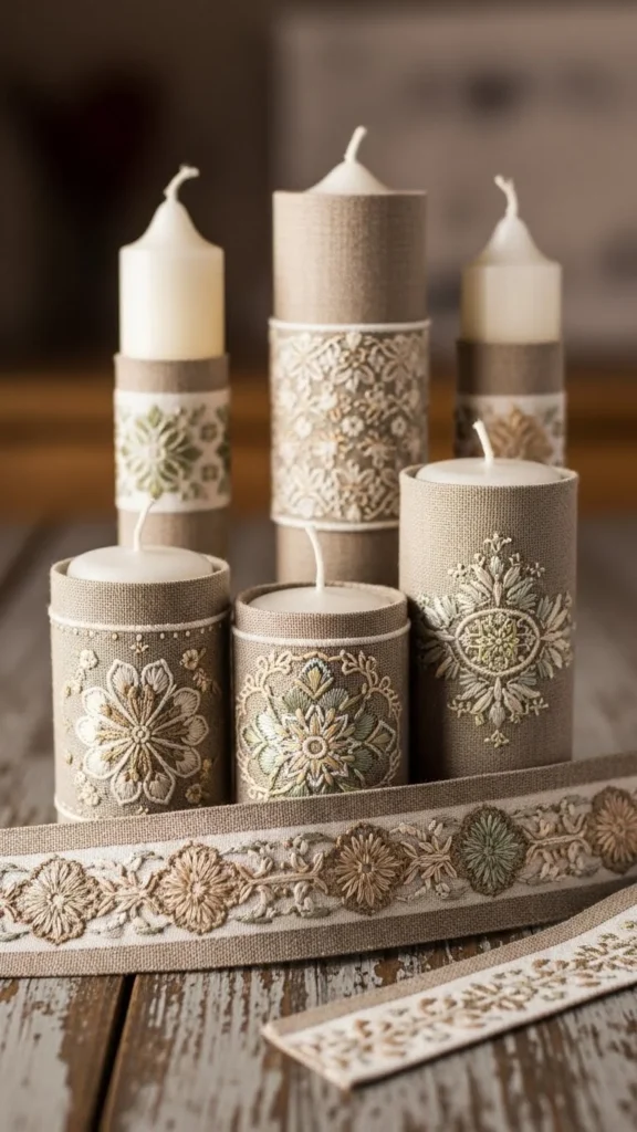 Stitched Candle Wraps