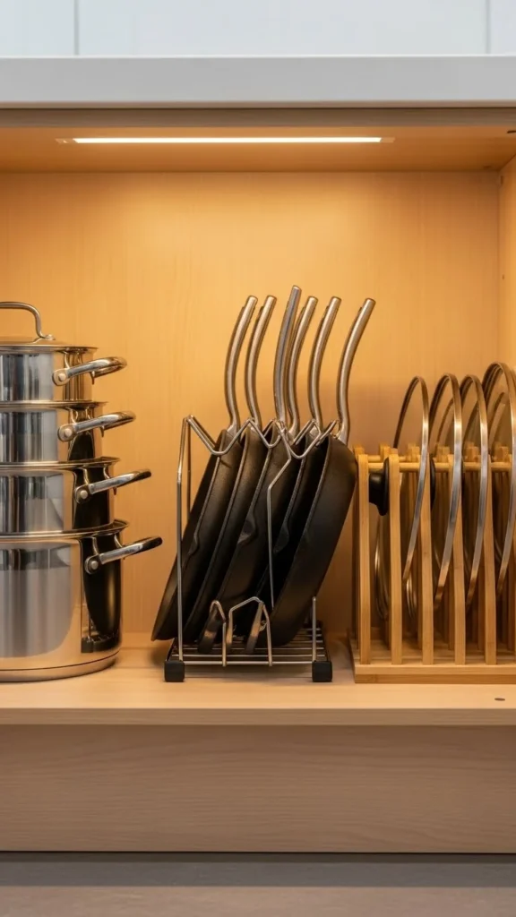 Store Pots, Pans, and Lids Separately