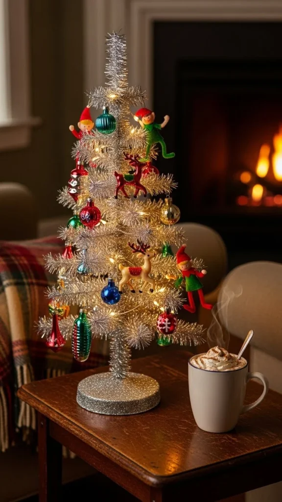 Tabletop Tinsel Tree Display