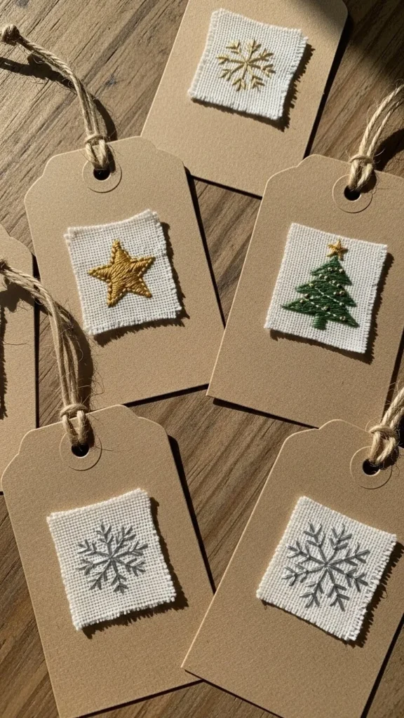 Tiny Embroidered Gift Tags