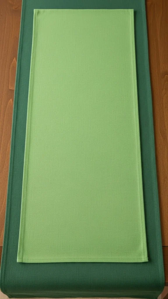 Two-Tone Green Layered Runner